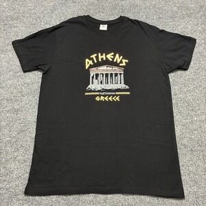 B&C Collection Athens Parthenon Greece Shirt Mens Size XL Black Short Sleeve